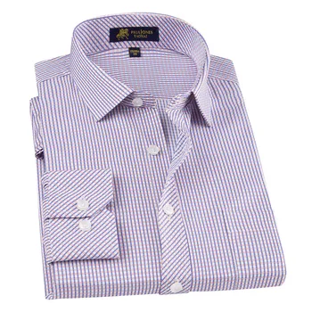 

MACORSEA Men's Casual Plaid Shirt Full Sleeve Social Business Dress Shirts Men Regular Fit Shirts Men Brand Chemise Homme