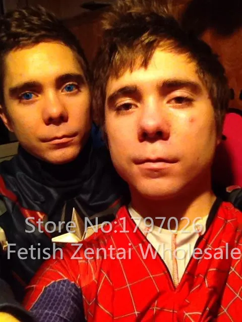 High Quality Halloween Superhero Spiderman 2 blue red Zentai Suits Aveners Women Men Kids Spiderman Costume With Eyemask/Shoes