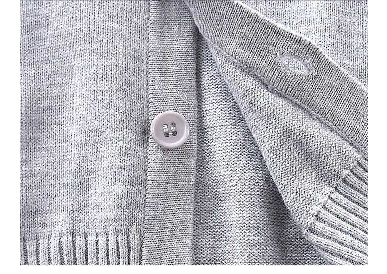 Cotton Sweater Men Long Sleeve Cardigan Mens V-Neck Sweaters Loose Solid Button Fit Knitting Casual Style Clothing New