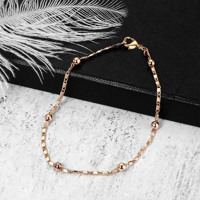 2mm Smart Women Femme 585 Rose Gold Color Link Oval Round Necklace Chains -  AliExpress