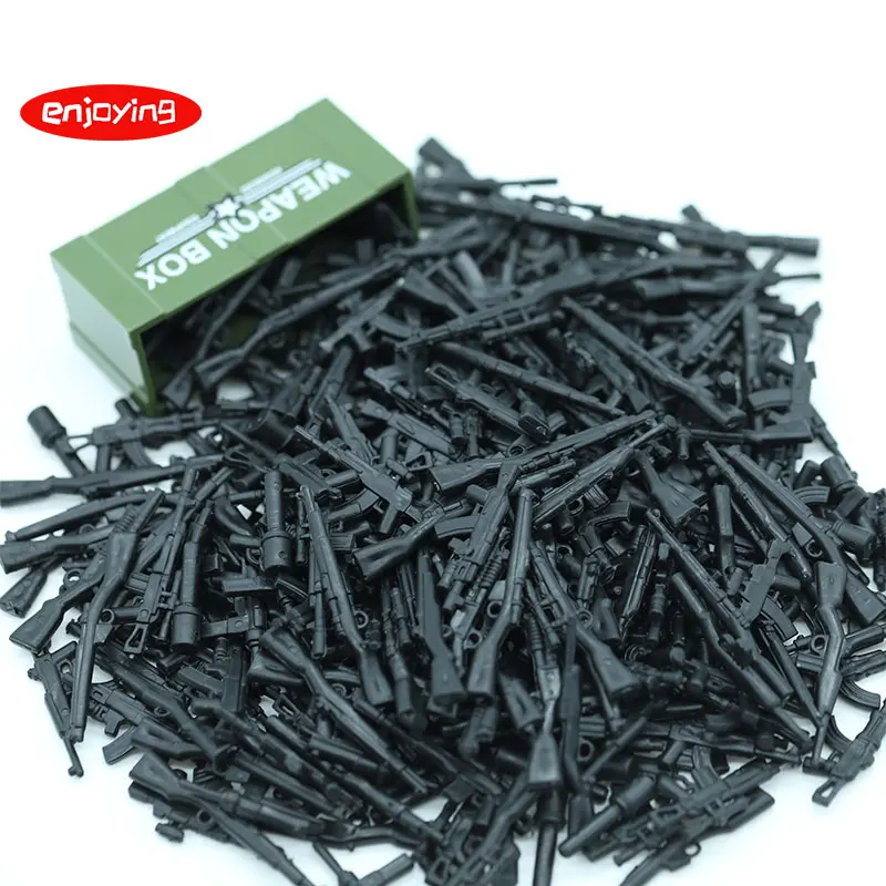 

100pcs Military City SWAT Police Gun Weapons Pack Army Soldiers WW2 Building Blocks Compatible Weapon Series bricks toys for kid