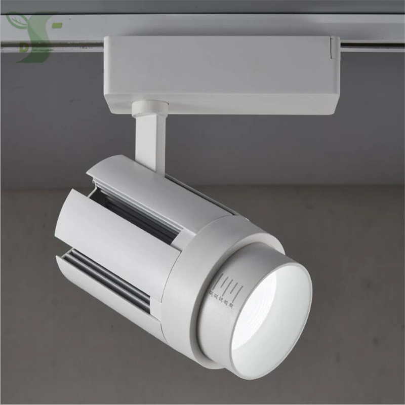 10 unids/lote 20 W 30 W LED pista luz zoom carril COB luz Magic tracks ac85-265v 2800 K 4000 K 6000 K color blanco negro luz zoomable