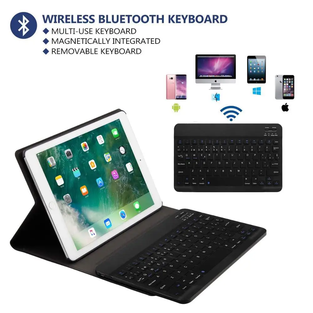  Spanish keyboard For iPad 6th 2018 9.7 Case Ultra thin Smart stand Cover For iPad Air 1/2 Pro 9.7 2