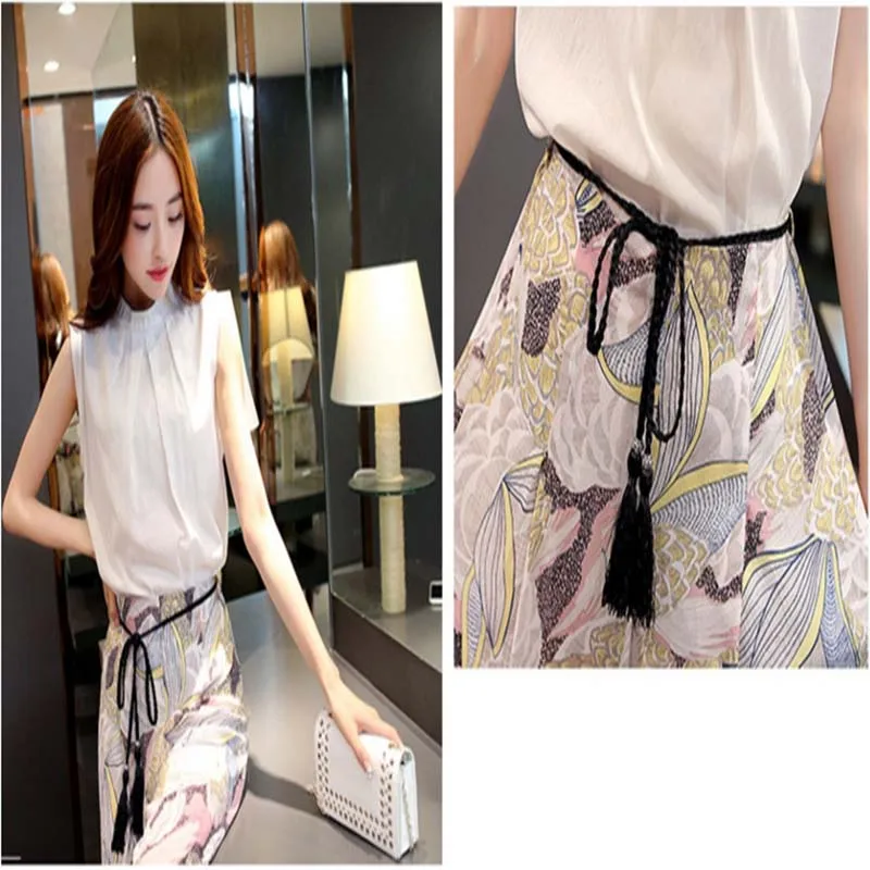 Woven Tassel Belt Ladies Belt Korean Version Of The Bow Tie Rope Dress