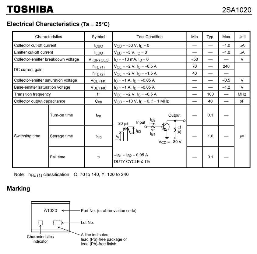 2018 hot sale 30pcs/50PCS JAPAN 2SA1020Y (A1020,PNP) audio commonly used in small and medium power transistor free shipping