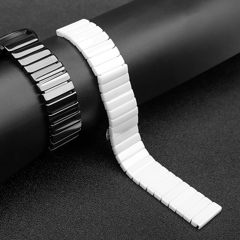 

For Samsung Galaxy Watch (42) Ceramic strap Compatible band width 20mm watch Folding buckle adjustable size Galaxy Watch strap