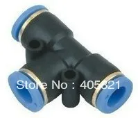 

Pneumatic 06mm to 06mm Push In Tee Quick Fittings 100Pcs/Lot