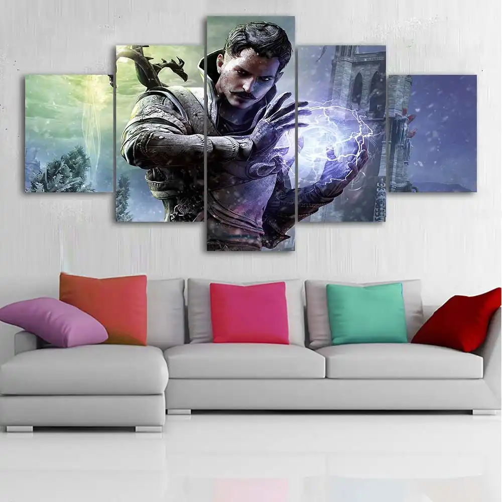 Modular Painting Wall Artwork 5 Pieces Video Dragon Age Modular Painting Wall Artwork 5 Pieces