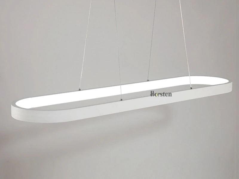 Modern Minimalism Oval Ring LED Pendant Lights Aluminum Acrylic Suspension Hanging Lamps For Dining Room Restaurant Office (13)