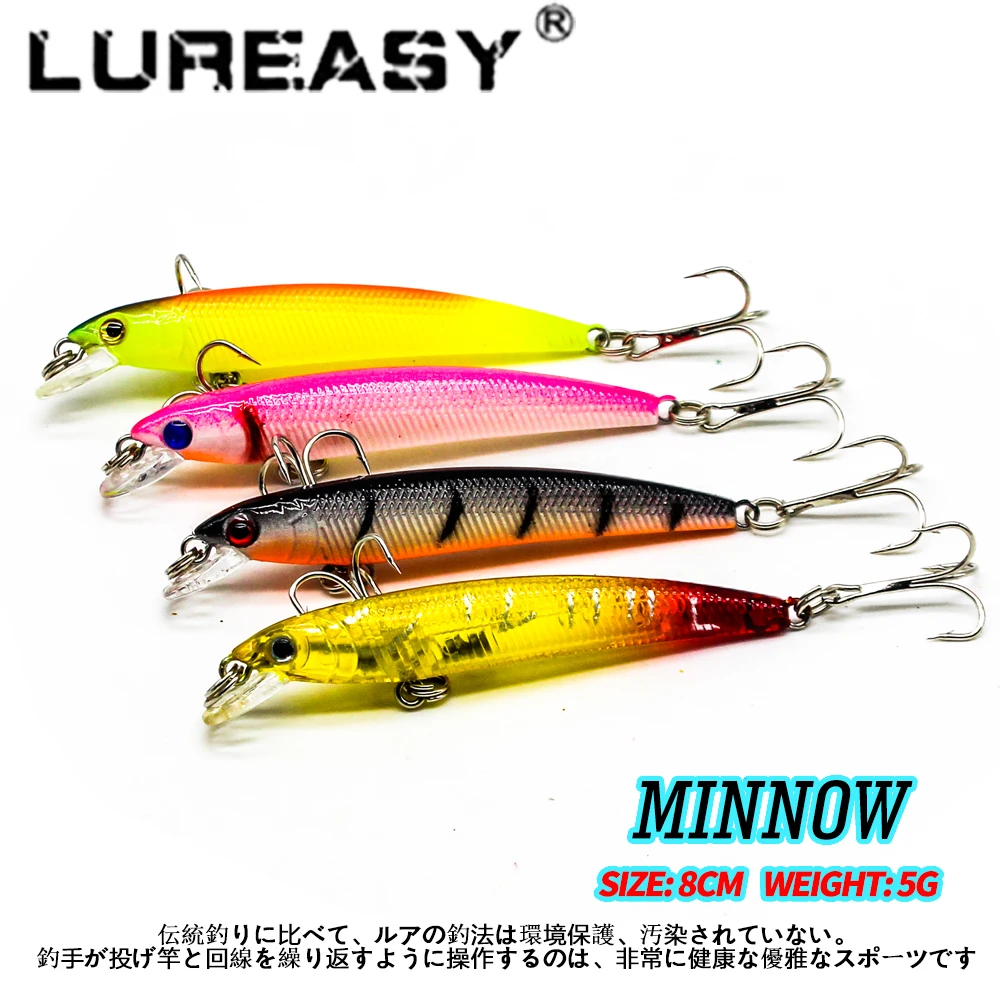 

2019 8cm 5g Mino floating fishing bait sinking temptation artificial hard fishing bait marine river mooring fishing special