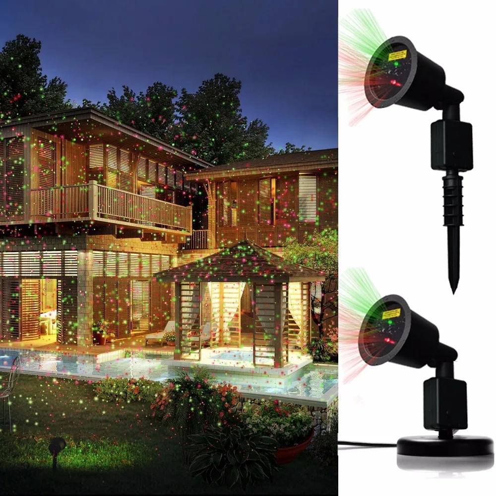 Christmas Outdoor Laser Lights Waterproof Projection Light Red and