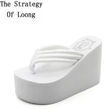 Женские Модные Летние вьетнамки на массивной танкетке; повседневная обувь; Новое поступление; водонепроницаемые тайваньские тапочки; соблазнительные женские босоножки