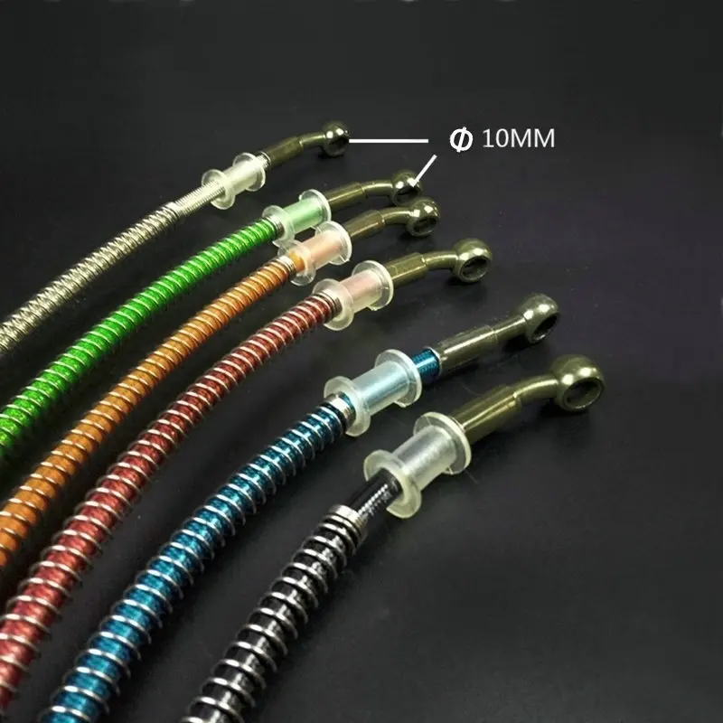 Motorcycle Brake Oil Hose Line Dirt Bike Braided Steel Hydraulic Sleeve