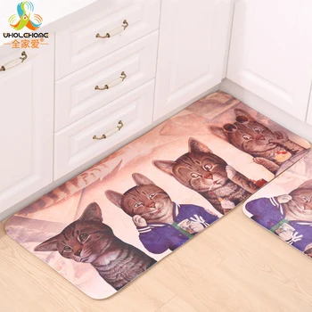 

Floor Mat Doormat Rug Carpet Polyester Non-slip Footcloth Cartoon Style Flannel Fleece Bathroom Living Room Bedroom Kitchen 1PCS