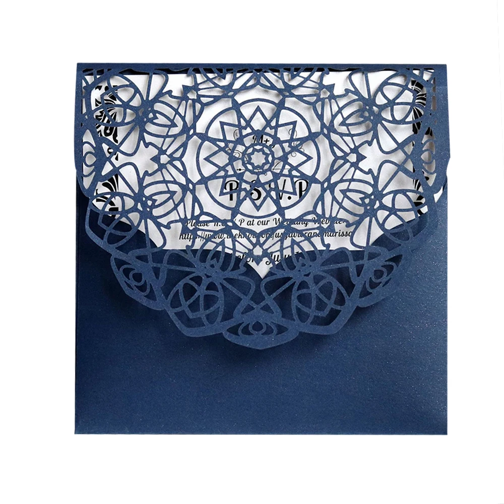  New 10Pcs Laser Cut Wedding Invitation Card Lace Business Party Invitation Cards Festival Greeting  - 32950121074