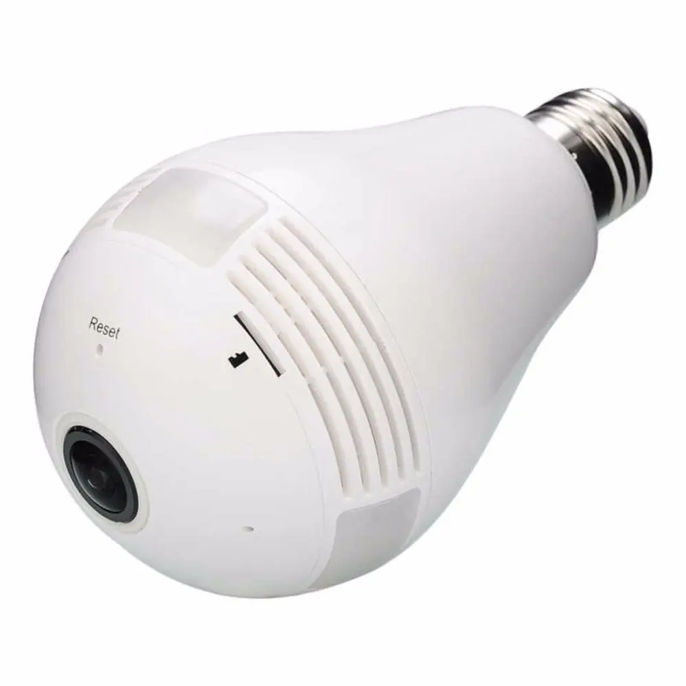 1.3 Megapixels 360-Degree Fisheye IP Camera Panoramic Network Wireless Camera LED Bulb Smart Home Security Camera