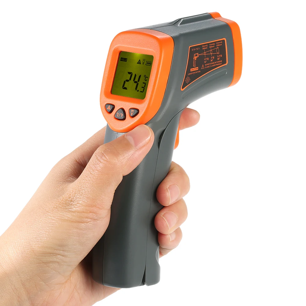 

Digital IR Infrared Thermometer Non-contact Temperature Meter Portable Pyrometer with Laser Positioning Auto Power Off Function