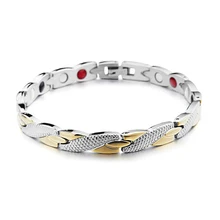 Корейский для мужчин и женщин Здоровый Магнитный браслет из титана стали питания терапия браслет магниты подарок LL@ 17