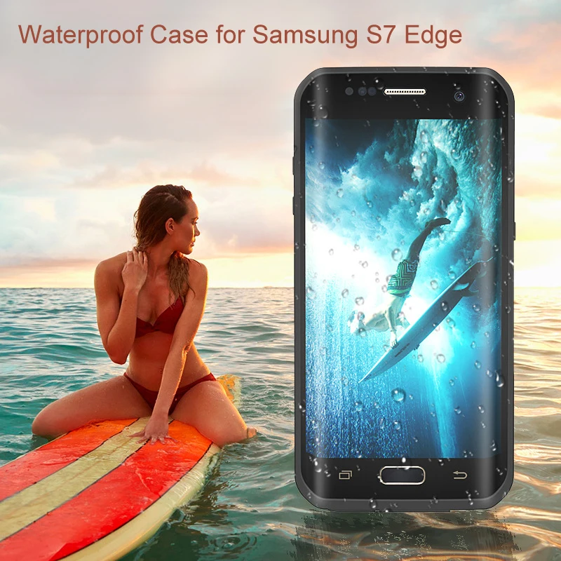 Для Samsung Galaxy S7 Edge водонепроницаемый чехол IP68 Подводный ПК + ТПУ бронированный S725