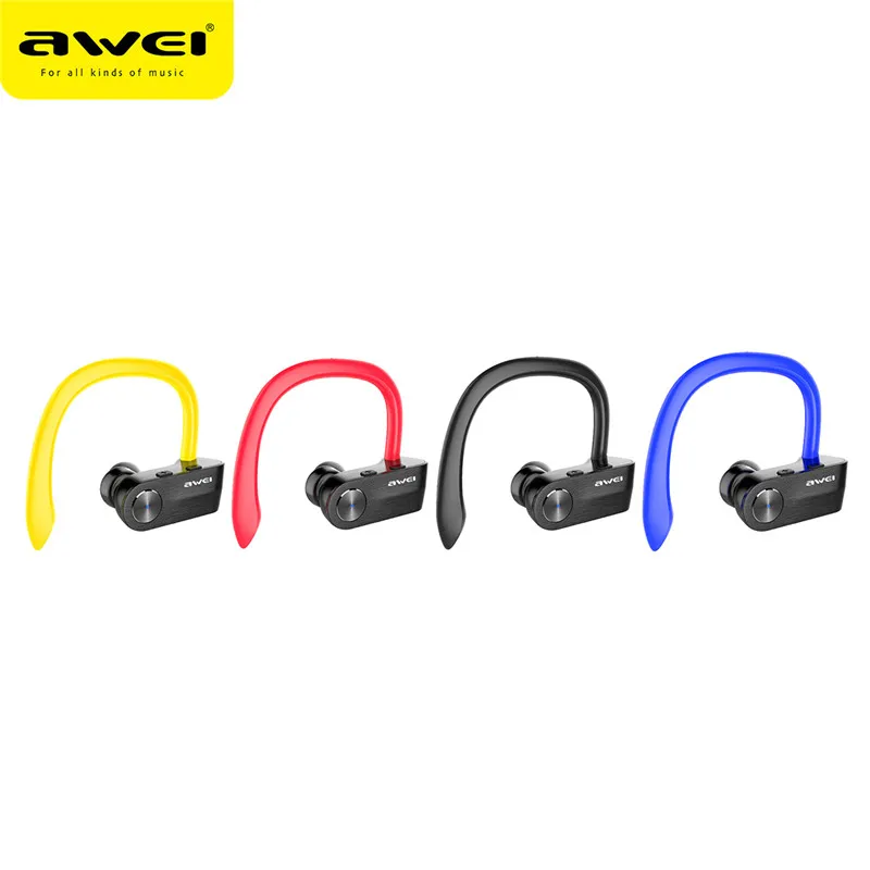 Оригинальные наушники вкладыши Awei T2 TWS с Спортивные крепление наушников Bluetooth