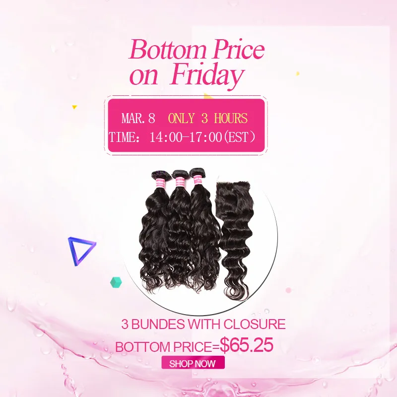 Klaiyi Hair Brazilian Natural Wave Lace Closure Free Part 4 PCS Human Hair Bundles With Closure Swiss Lace Remy Hair Extension