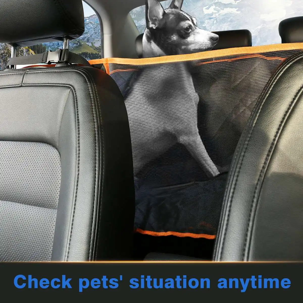 Переноска для собак, водонепроницаемый чехол для заднего сиденья автомобиля с защитным барьером, водонепроницаемый чехол для сиденья для домашних животных, защита для гамака