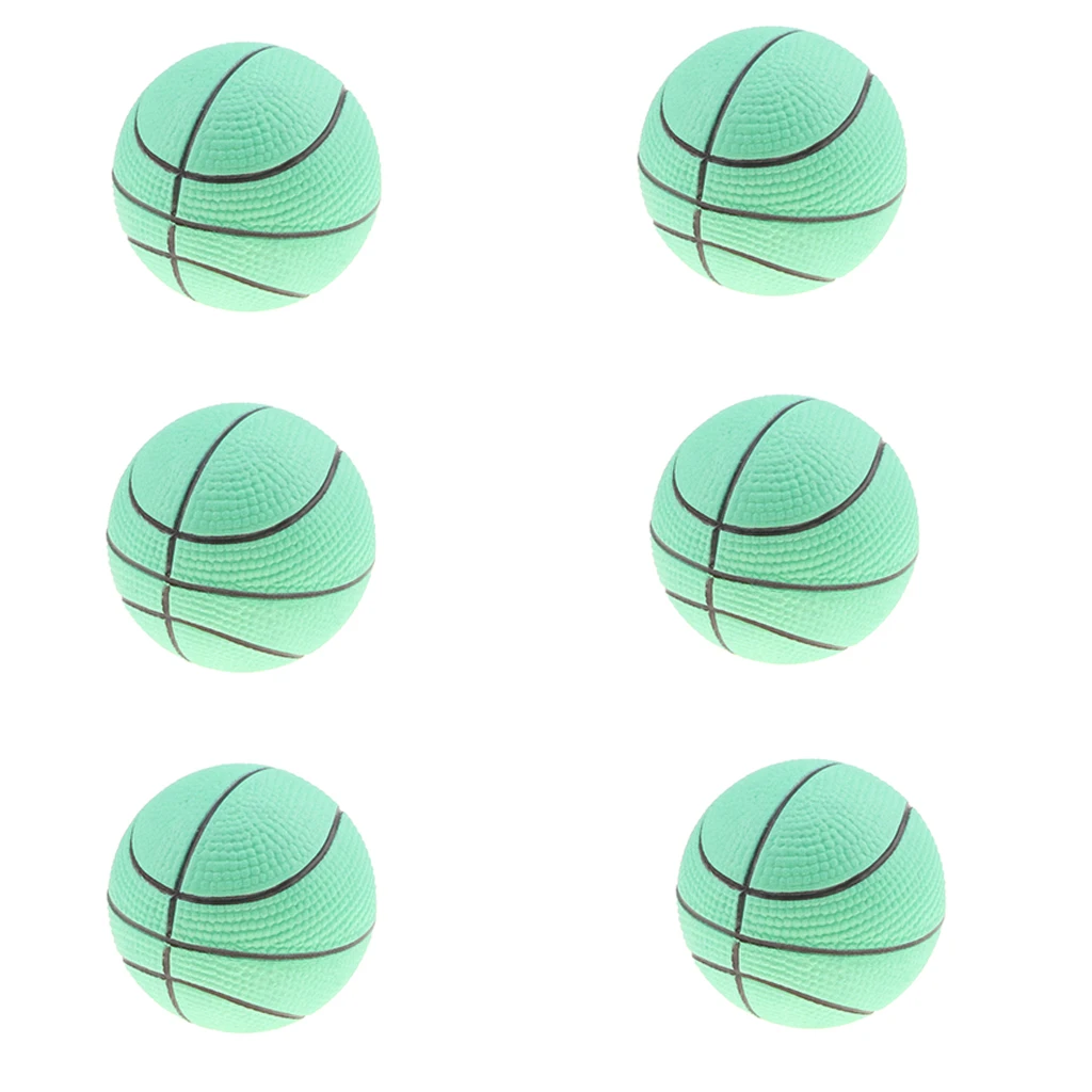 6pcs Mini Bouncing Jumping Ball Indoor Outdoor Kids Pretend Play Mini Basketball Ball Game Party Bag Fillers Kid Pet Toy Gifts