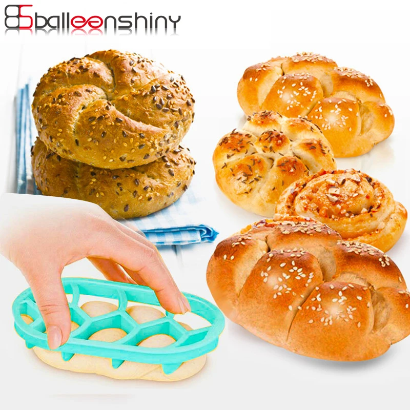

BalleenShiny PP Caesar Bagel Round Oval Bread Press Molds Household Baking Bread Stamper Molds Pastoral Dessert Bakery Tools