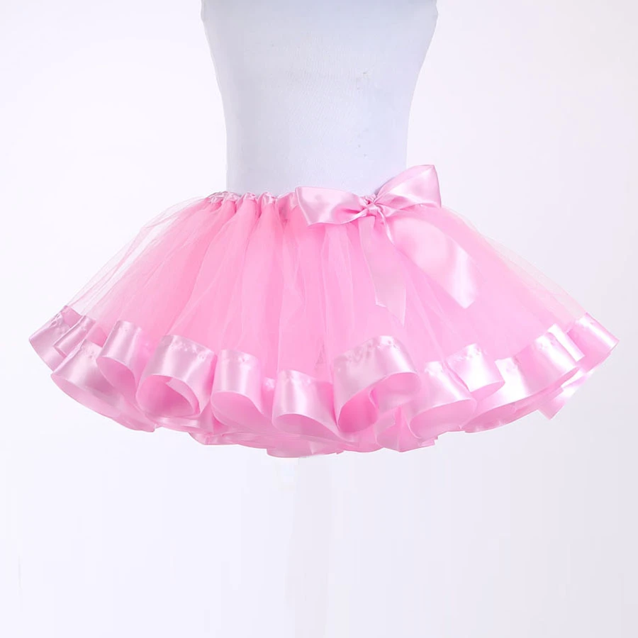 saia de tule com fita na cintura