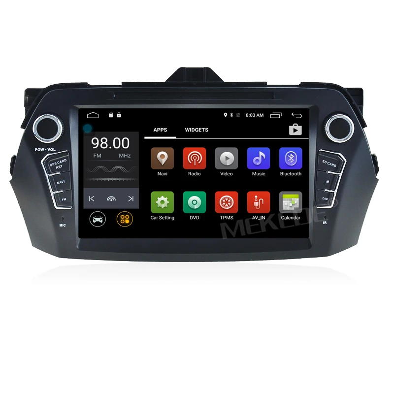 Best MEKEDE android7.1 smart car dvd player for SUZUKI CIAZ 2015 support gps navigation 4G SIM WIFI bluetooth navi FM RDS car radio 7