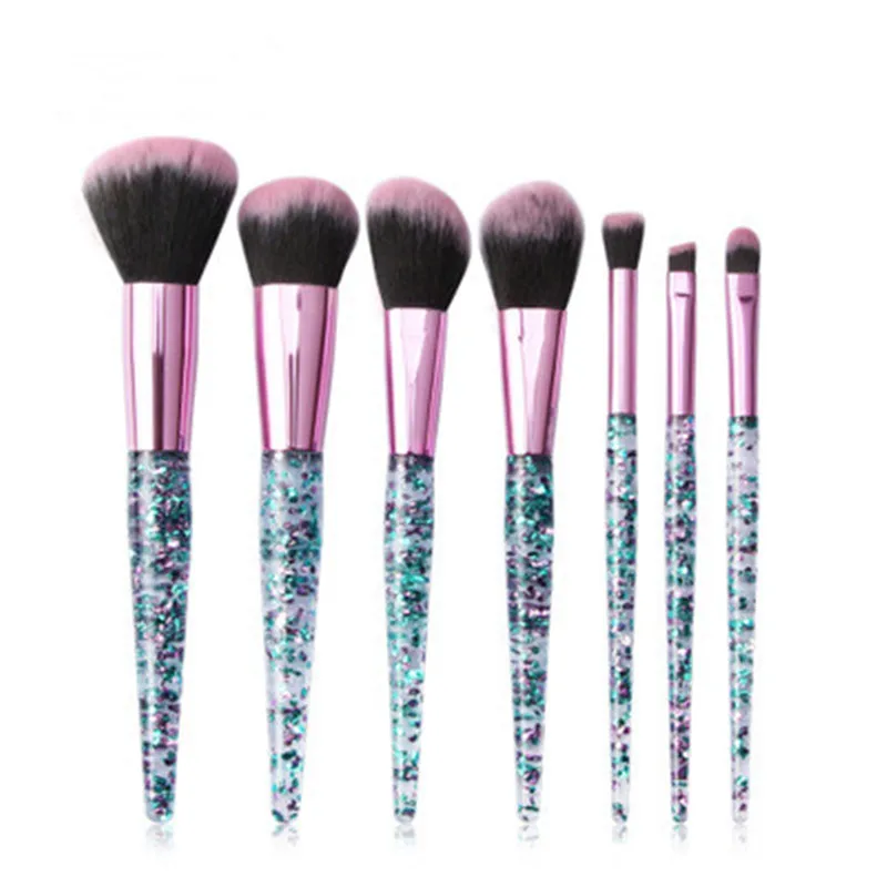 

7Pcs Unicorn Makeup Brushes Set Diamond Crystal brush set Foundation Blush Brush Powder Blending Eyeshadow Beauty Make up Brush