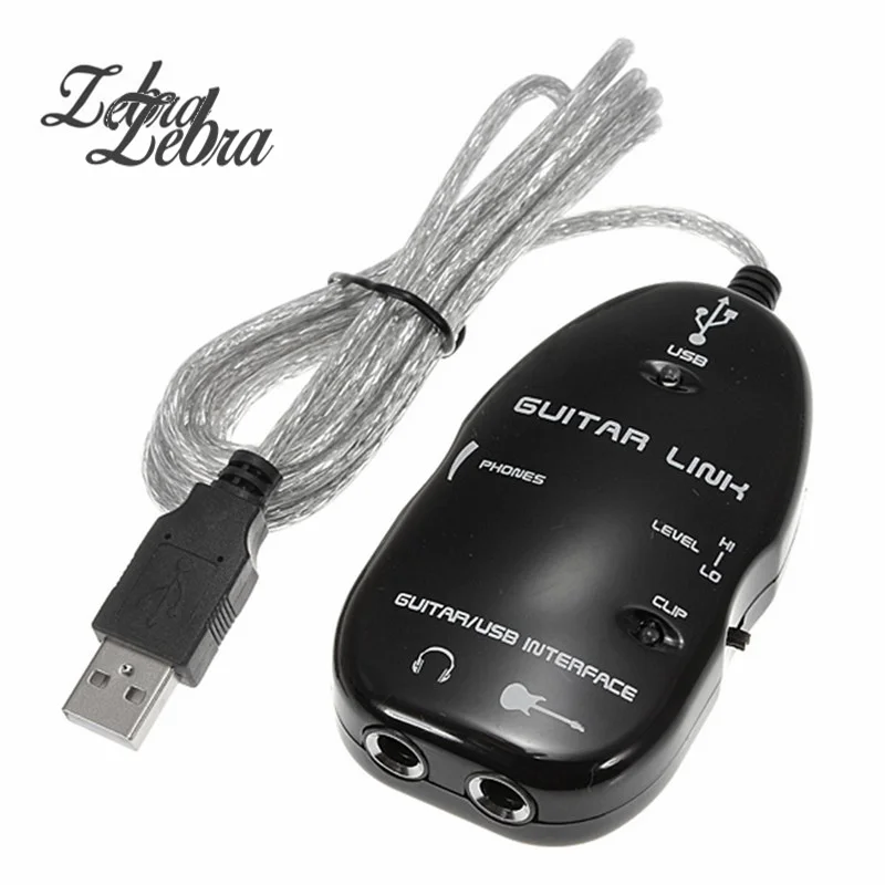 1.4m USB Guitar Link cable Cord Electric Guitar Interface USB Guitar Adapter Audio Effects