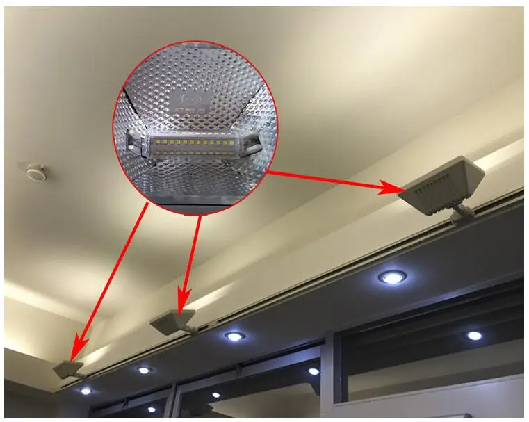 1 шт лампа R7S светодиодный кукурузный 2835 SMD 78 мм 118 135 189 светильник 5 Вт 10 12 15