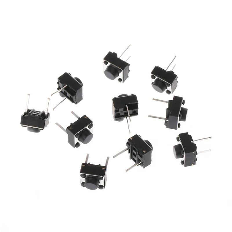 100 pcs 6x6x5mm 2 핀 마이크로 순간 누름 버튼 촉각 스위치 l15