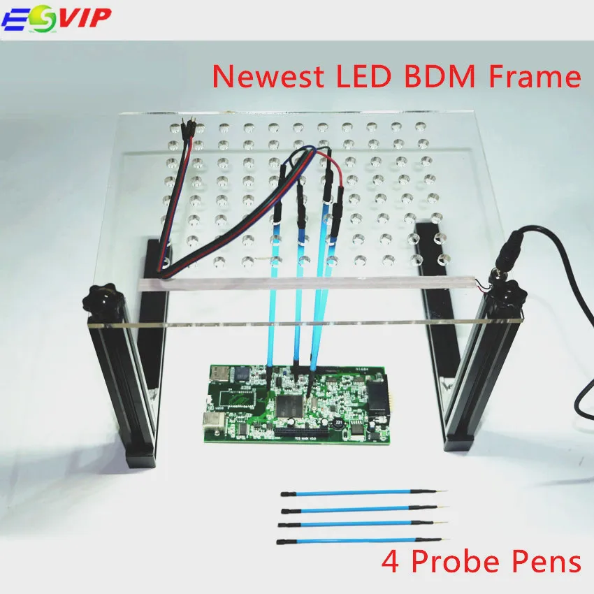 Новое поступление светодиодные BDM Рамка BDM Адаптеры для сим-карт Полный комплект с 4 шт. зонд ручки для KESS KTAG FGTECH BDM 100 чип ECU Инструмент