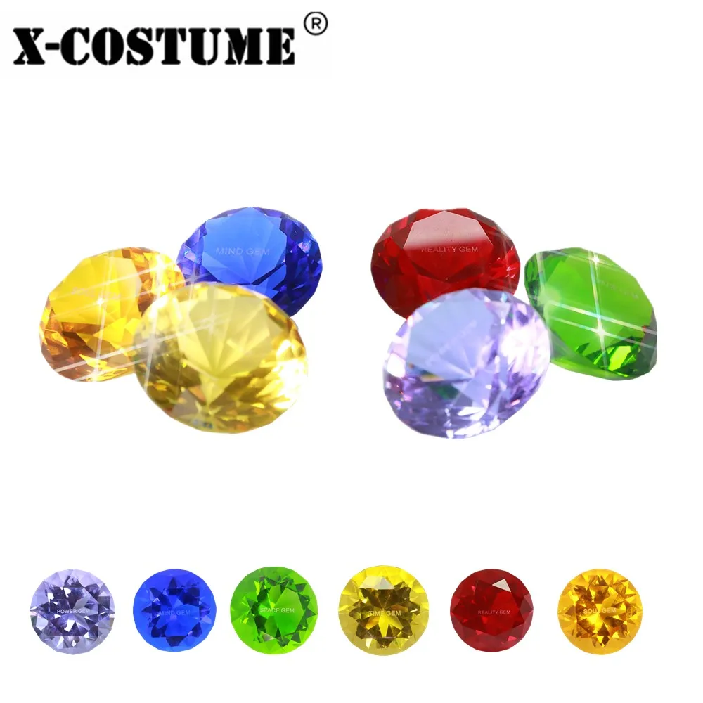 Драгоценные камни XCOSER Infinity 4 см в форме кристалла шесть Stones Реплика реквизит для