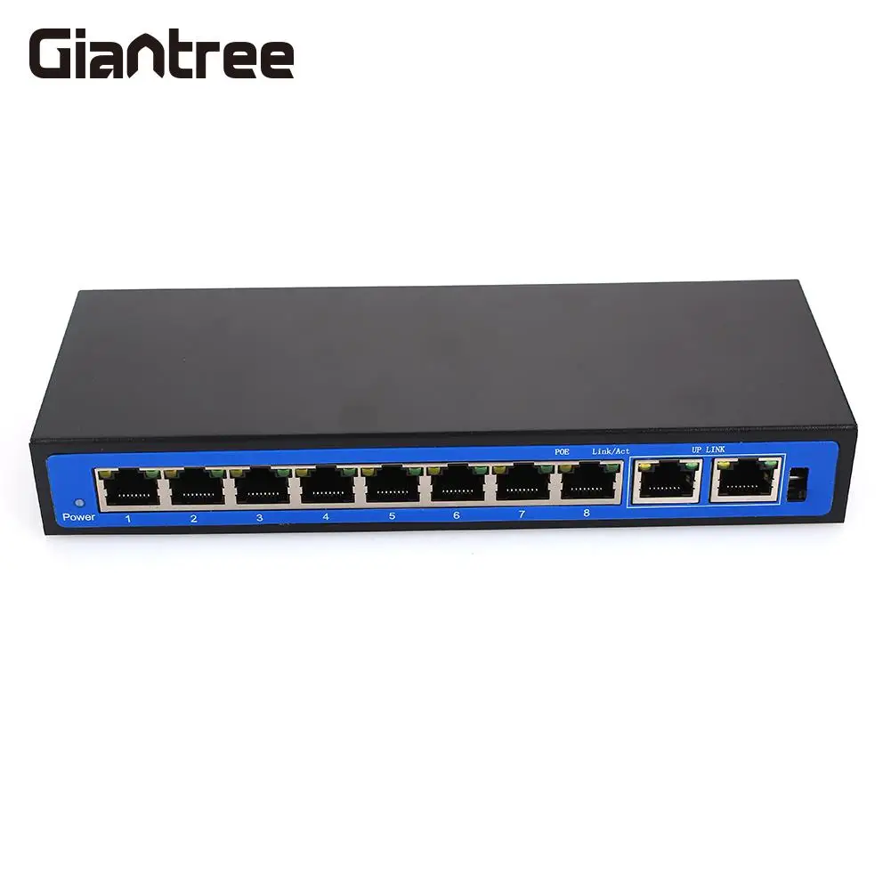 

POE Ethernet Switch 8 PoE Injector Network Camera Premium Poe Network Switches 2.0Gbps Camera POE Switch