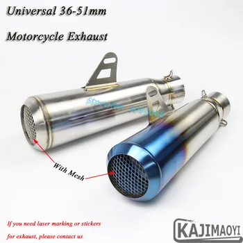 

Laser Marking 97 * 310 51mm Universal Motorcycle Stainless Steel Muffler Pipe With Mesh Modified Exhaust Escape For Z750 KTM R6