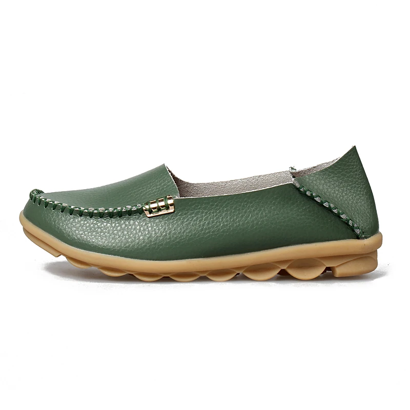 

Fashion Loafers Women's Apartments Genuine Leather Shoes Slip On Flats Nurse Soft Moccasins Shoes Women Breathable Oxford Shoes
