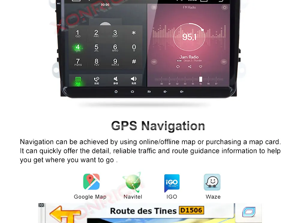 Excellent Android 8.1 Auto Stereo Radio GPS Car No DVD Player For koda/Octavia/Seat/VW/CC/PASSAT B6 B7 Golf 5 6 RAM 2GB 4 Core 26