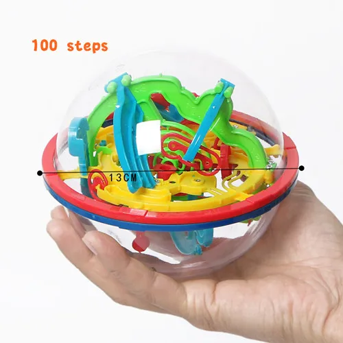 3D Magical Intellect Maze Ball 99/100/158/299steps,IQ Balance Perplexus Magnetic Ball Marble Puzzle Game for Kid and Adult Toys 9