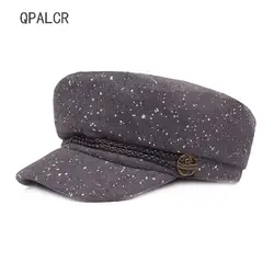 QPALCR женские военные шляпы мужские Casquette Sailor cap s Bone cap tain хлопок морская шапка Gorra Plana Военная Кепка плоская Unisx берет