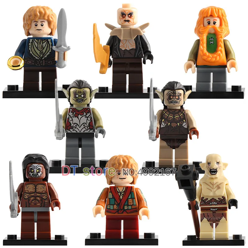 

50Pcs/Lot The Lord Of The Rings Legoed Building Blocks Figures Azog Bilbo Strong Orcs Uruk-hai Bricks Children Gift Toys PG8149