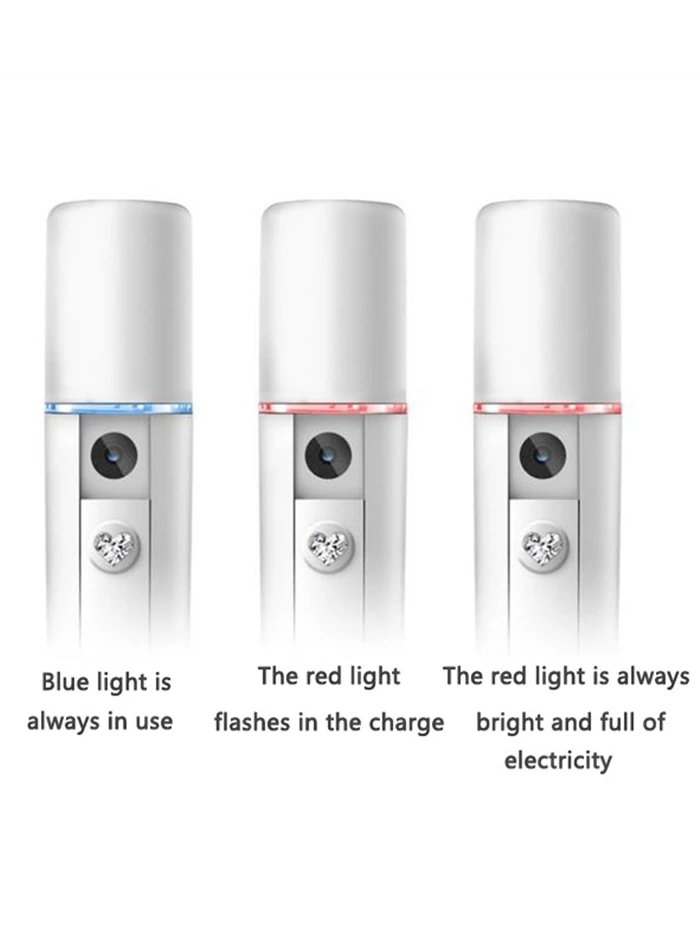 Мини Портативный Перезаряжаемый нано-распылитель для увлажнения лица с отрицательными ионами, распылитель воздуха, распылитель тумана, фоггер