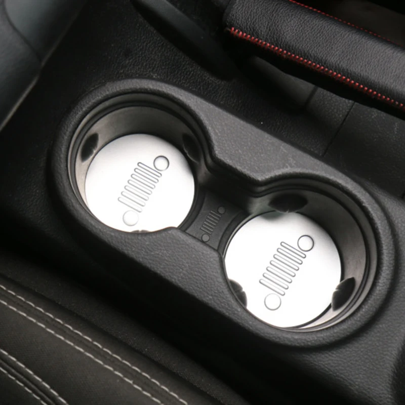 Передние чашки коврики-держатели для Jeep Wrangler JK 2011- Анти-пыль автомобиля с лентой