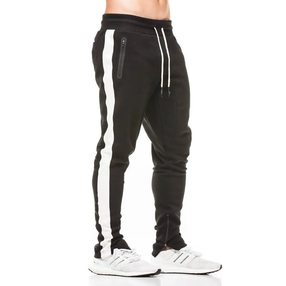Осенние новые мужские спортивные штаны для бега, мужские обтягивающие спортивные штаны для фитнеса, тренировочные брюки, мужские Брендовые повседневные Хлопковые Штаны, 2 стиля