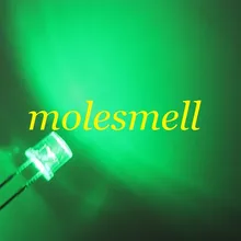 10000 шт/партия Быстрая! 5 мм плоский зеленый светодиодный(3000mcd) 5 мм СВЕТОДИОД 5 мм Большой/широкоугольный зеленый светодиодный