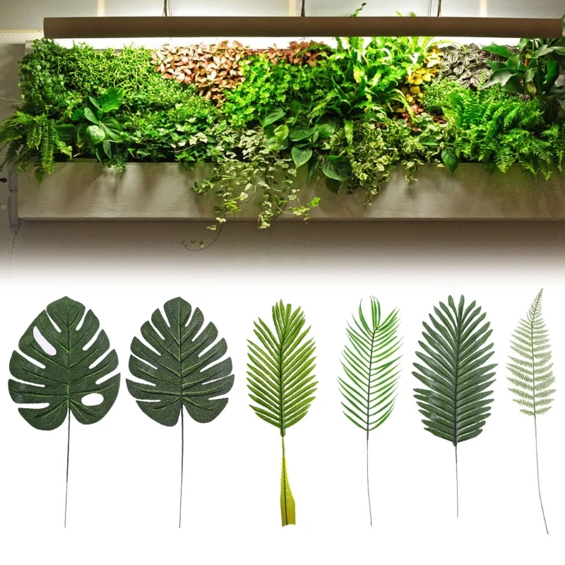 

Green Artificial Leaf Leaves Plants Tropical Turtle Home Party Decor Photo Prop Photography Shoots