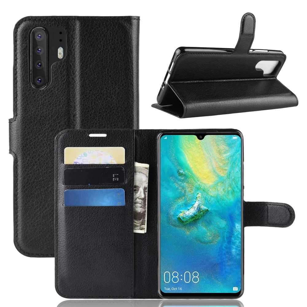 

Fashion Wallet PU Leather Case Cover For Huawei P30 Pro Flip Protective Phone Back Shell With Card Holders