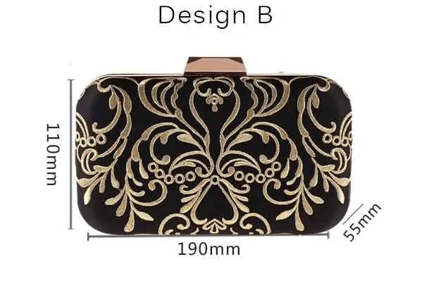 Luxy Moon Pochette Brodée Noire Taille